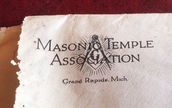 Masonic Temple Envelope